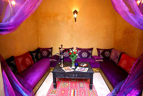 salon marocain au Riad Bahia - à Marrakech