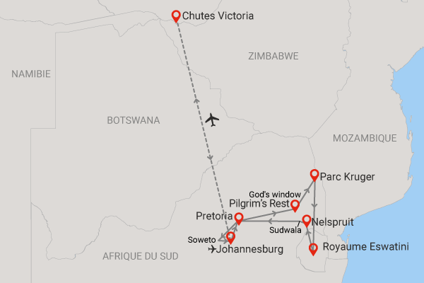 Circuit A la découverte de l'Afrique du Sud 3* avec extension aux chutes Victoria johannesbourg Afrique Du Sud