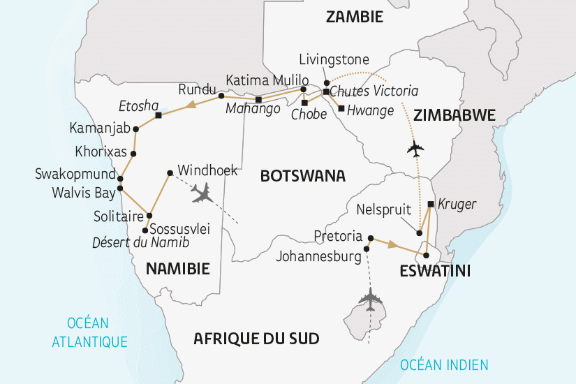 Circuit La grande traversée de l'Afrique australe johannesbourg Afrique Du Sud