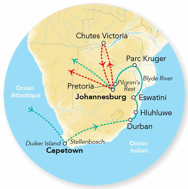 Circuit Splendeurs d'Afrique du Sud & Eswatini & Extension Chutes Victoria le_cap Afrique Du Sud