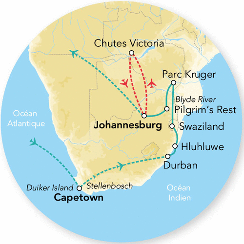 Circuit Splendeurs d'Afrique du Sud & extension Chutes Victoria le_cap Afrique Du Sud