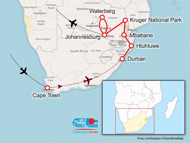 Circuit Sur la piste des Zoulous avec extension Waterberg le_cap Afrique Du Sud