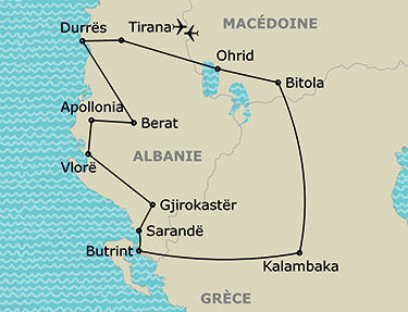 Circuit Charmes de la Péninsule Balkanique tirana Albanie