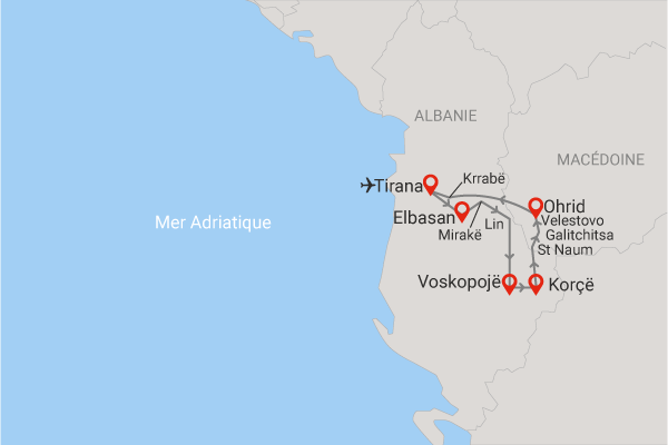 Circuit Sentiers d'Albanie et Macédoine du Nord tirana Albanie