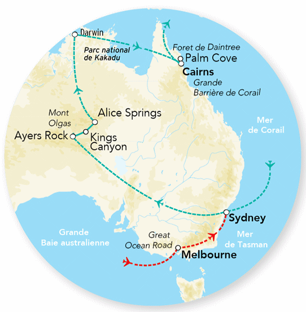 Circuit Splendeurs d'Australie sydney Australie