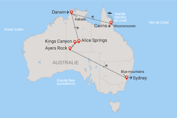 Circuit Villes et paysages grandioses d'Australie sydney Australie