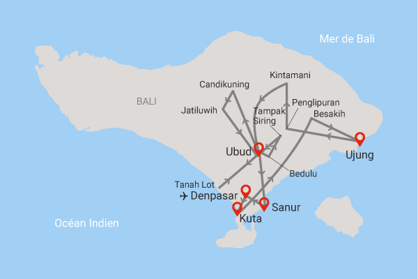 Circuit Balade à Bali en privatif denpasar Bali