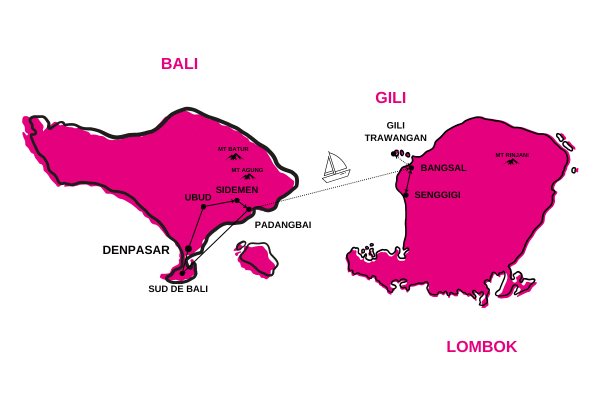 Circuit De Bali à Lombok et Gili 4*, 3 îles découvertes denpasar Bali