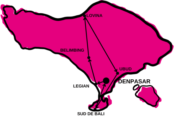 Circuit Odyssée Balinaise et Plage denpasar Bali