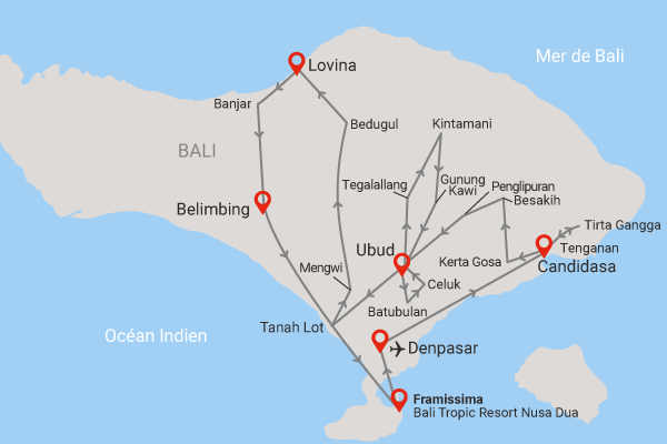 Circuit Tradition et culture balinaise en privatif et extension au Framissima Évasion Bali Tropic denpasar Bali