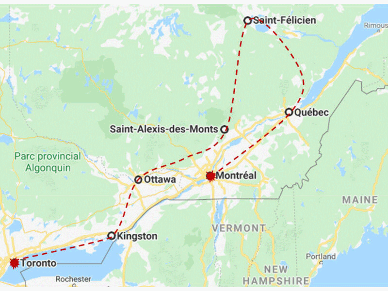 Autotour Québec et Ontario Sup montreal Canada