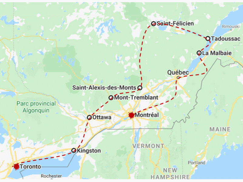 Autotour Québec et Ontario XL montreal Canada