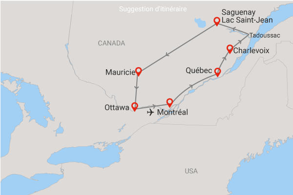 Autotour Sur les Routes du Québec à la Mauricie en Liberté XL montreal Canada