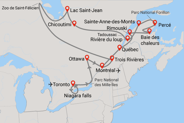 Circuit Est Canadien et Charmes de la Gaspésie toronto Canada