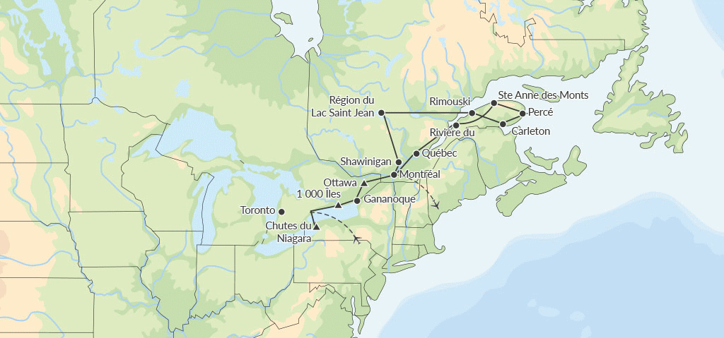 Circuit Magie du Quebec et de la Gaspésie toronto Canada