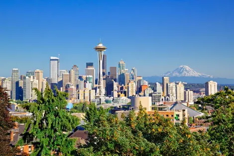 Seattle skyline et Mont Rainier