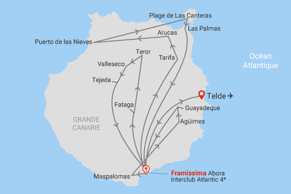 Combiné circuit et hôtel Charmes et nature de Grande Canarie + Extension Framissima Abora Interclub Atlantic san_augustin Canaries