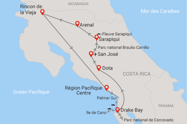 Circuit Costa Rica du nord au sud san_jose Costa Rica