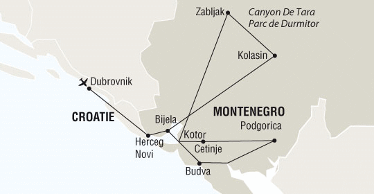 Autotour Sous le charme du Monténégro dubrovnik Croatie