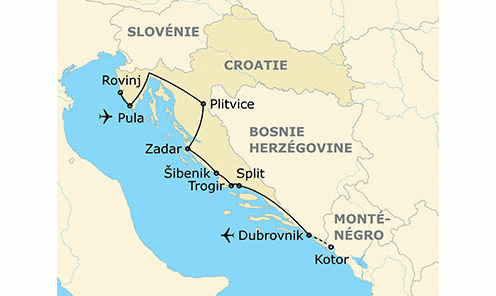 Circuit Grand Tour de Croatie pula Croatie