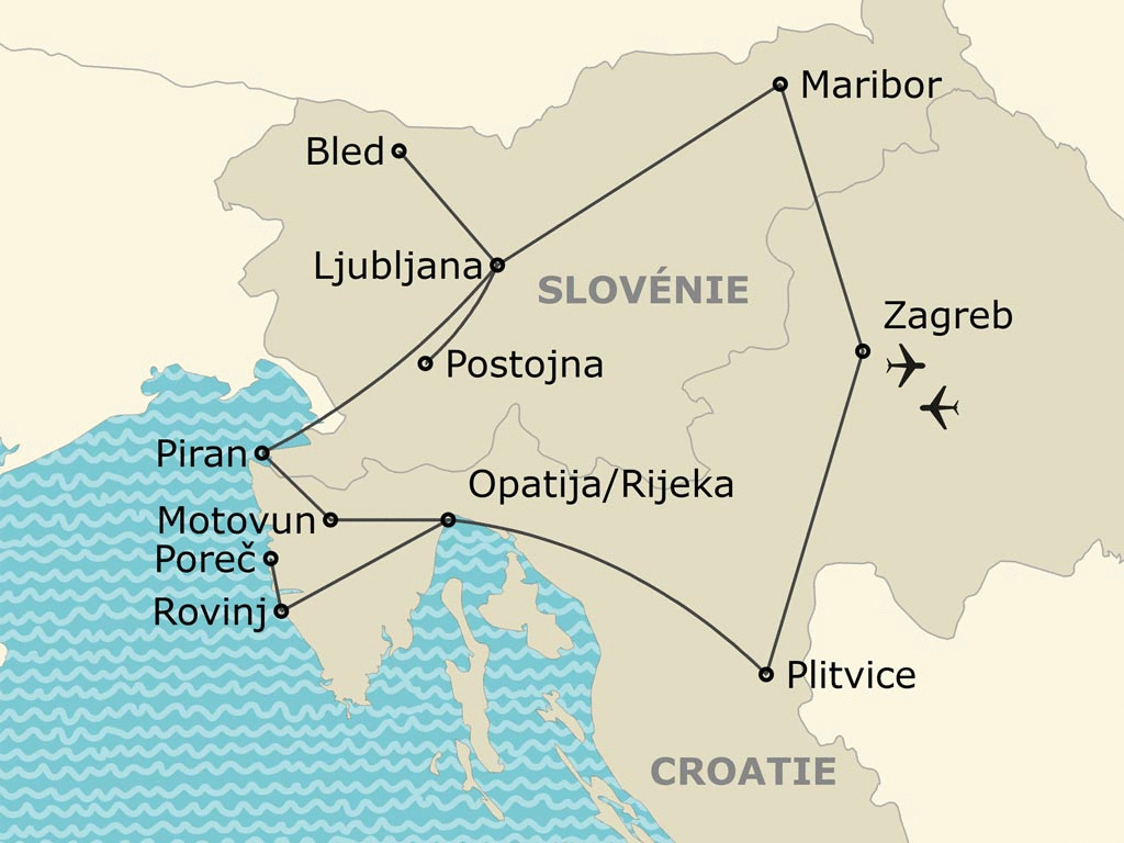 Circuit Merveilles de Slovénie et Istrie zagreb Croatie