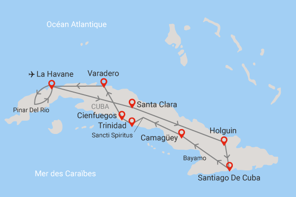 Circuit Cuba en grand en privatif avec logement au Framissima Evasion Sol Palmeras la_havane Cuba