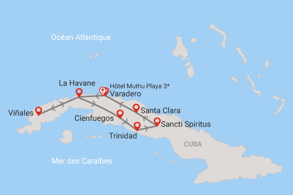 Combiné circuit et hôtel Merveilles de Cuba et extension balnéaire à l'hôtel Muthu Playa Varadero la_havane Cuba