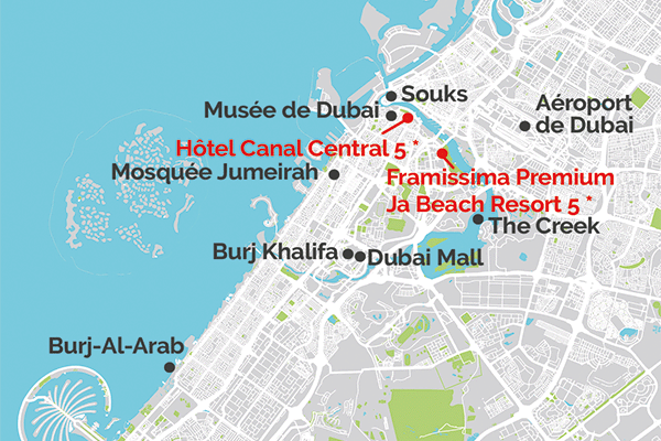 Combiné hôtels Combiné Canal Central 5* et Framissima Premium Ja Beach Resort dubai Dubai et les Emirats