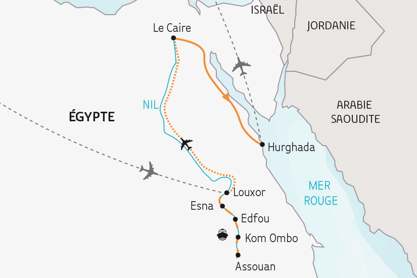 Combiné croisière et hôtel Des Rives du Nil à la Mer Rouge louxor Egypte