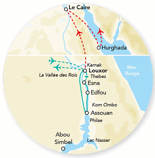 Croisière Splendeurs des pharaons 2025 louxor Egypte