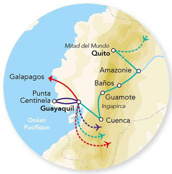 Circuit Splendeurs de l'Equateur & Extension Galapagos Terrestre - 2025 quito Equateur