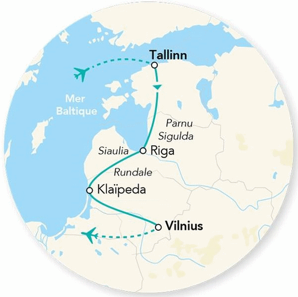 Circuit Merveilles des Pays Baltes 2025 tallinn Estonie