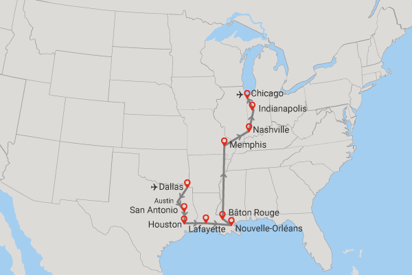 Circuit De Dallas à Chicago, un Concentré d'Amérique dallas Etats-Unis