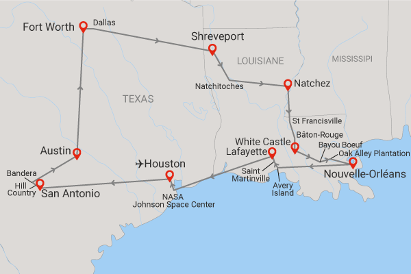 Circuit Sud Intense du Texas à la Louisiane (petit groupe) houston Etats-Unis