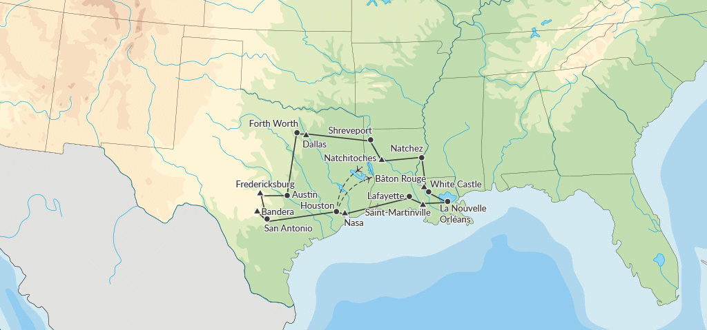 Circuit Texas et Louisiane en mini groupe houston Etats-Unis