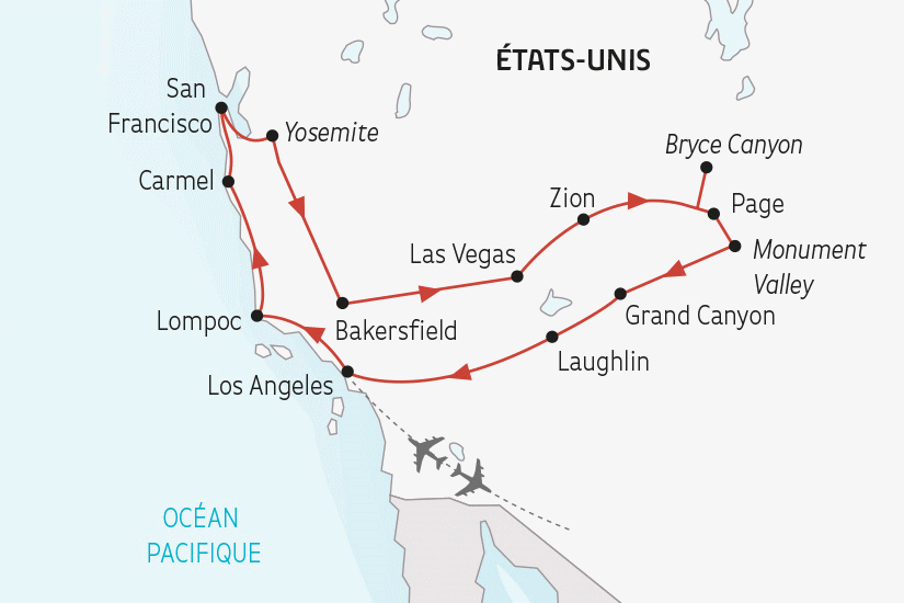 Circuit La Californie, l'Ouest Américain los_angeles Etats-Unis