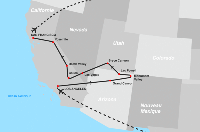 Circuit Ouest Express los_angeles Etats-Unis