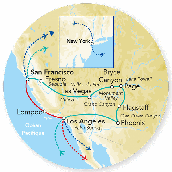 Circuit Splendeurs de l'Ouest des USA & extension New York - Manhattan 2025 los_angeles Etats-Unis