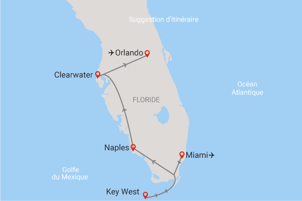 Autotour Sur les Routes Ensoleillées de Floride miami Etats-Unis