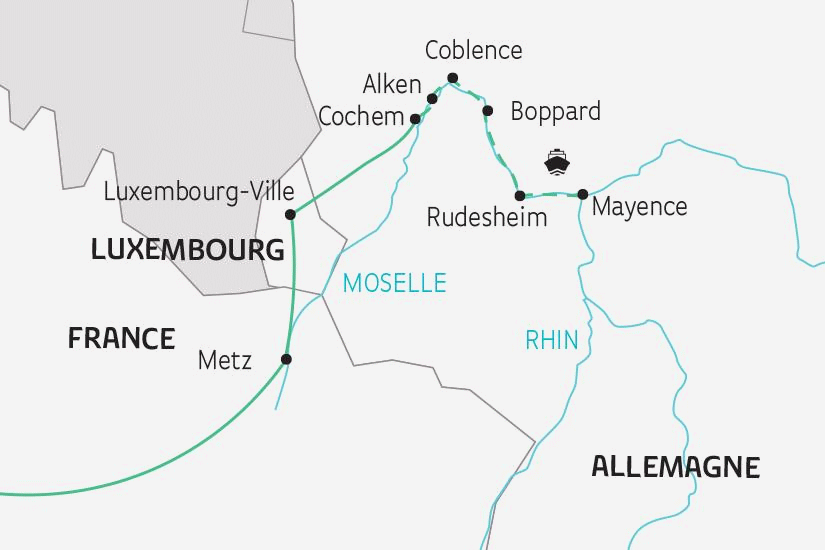 Circuit Croisière Rhin et Moselle strasbourg France Alsace / Lorraine