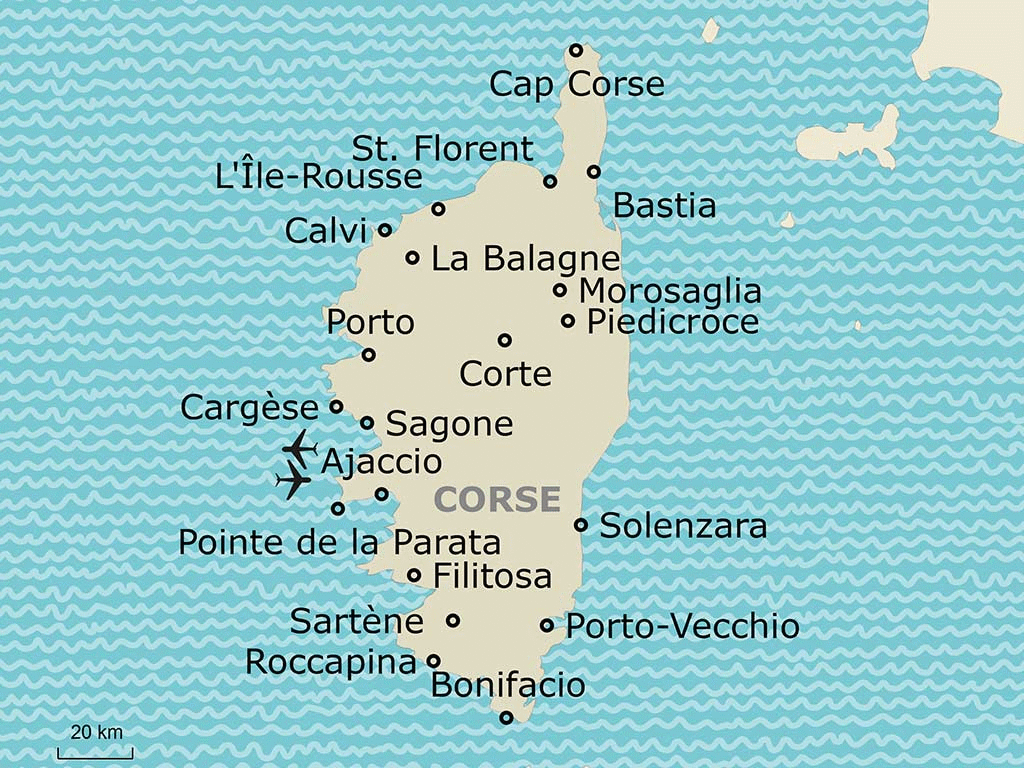Circuit Patrimoine et paysages de Corse ajaccio France Corse