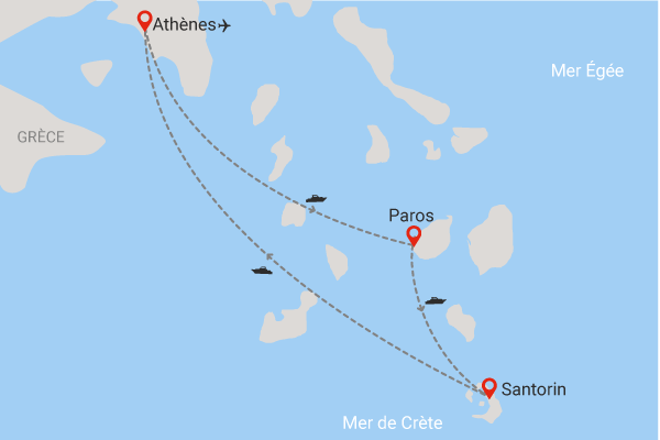 Combiné hôtels 2 îles : Paros - Santorin 4* en 8 jours athenes Grece