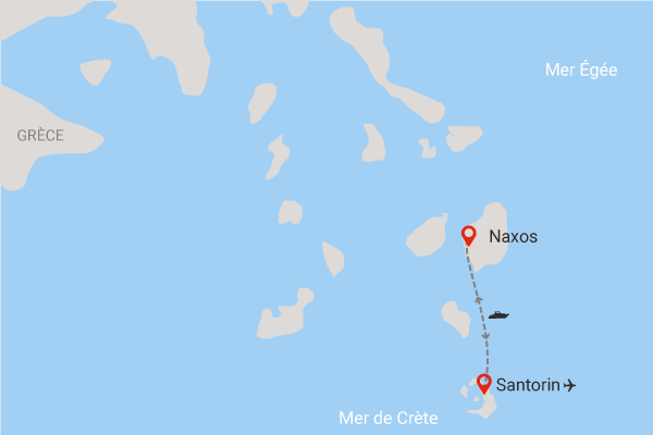 Combiné hôtels Combiné 2 îles Santorin - Naxos en 8 jours 2* et santorin Grece