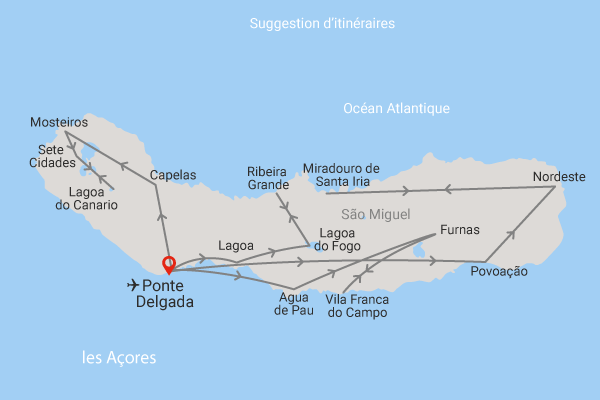 Autotour Balade sur les routes de Sao Miguel ponta_delgada Iles Des Acores