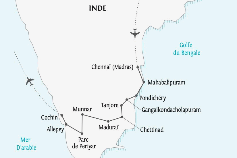 Circuit L'Inde du Sud chennai Inde