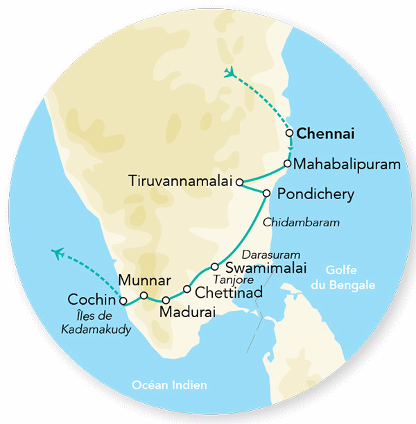 Circuit Immersion en Inde du sud 2025 chennai Inde