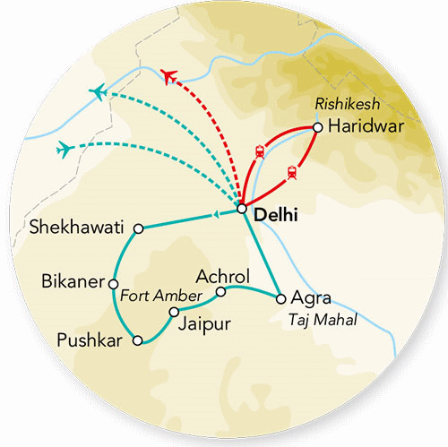 Circuit Splendeurs de l'Inde du Nord & Extension Sources du Gange delhi Inde