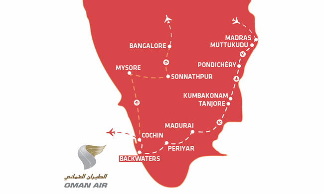 Circuit Lumieres de l'Inde du Sud madras Inde
