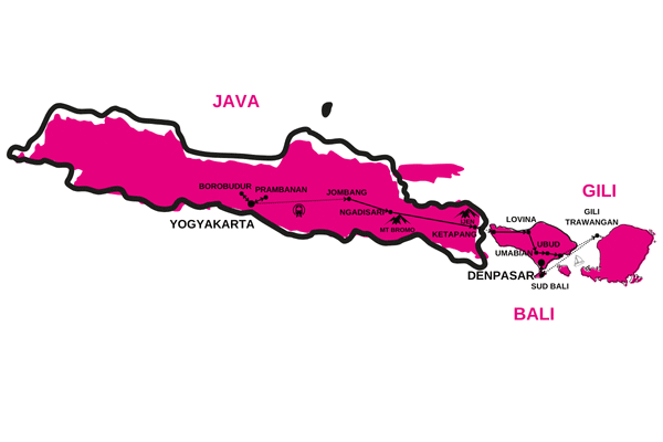 Circuit Les 3 Perles d'Indonésie : Java, Bali et Gili yogyakarta Indonesie