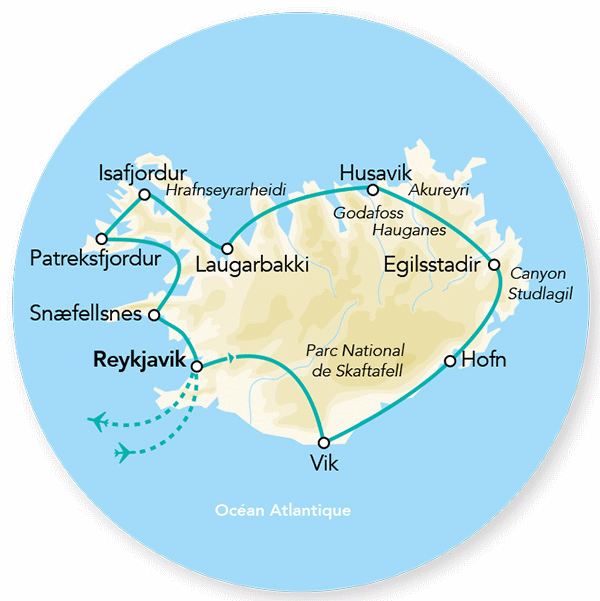 Circuit Merveilles d'Islande en eté - 2025 reykjavik Islande